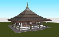 งานก่อสร้าง วิหารวัดเกาะทอง จังหวัดขอนแก่น ภาพที่ 1