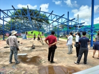 งานก่อสร้างโดมเอนกประสงค์ ภาพที่ 1
